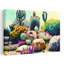 Cactus jardin contemporain vibrant abstrait Cactus paysage de nature succulente