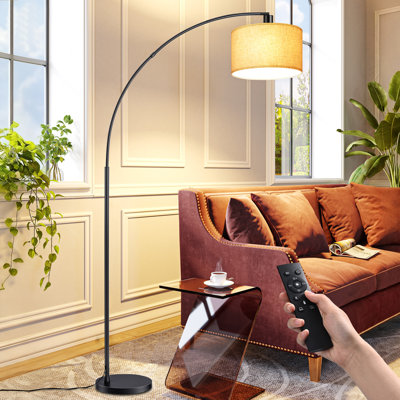 78.3" Arched Floor Lamp With Remote Control And Bulb Included