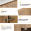 Meuble-lavabo mural simple 24 po avec lavabo en céramique, meuble-lavabo flottant avec 1 porte à fermeture douce et 1 tablette