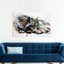 Décoration murale majestueuse imprimée loup sur toile de coton avec des détails complexes et un effet 3D parfait pour un loft ou pour toute amélioration esthétique de la pièce