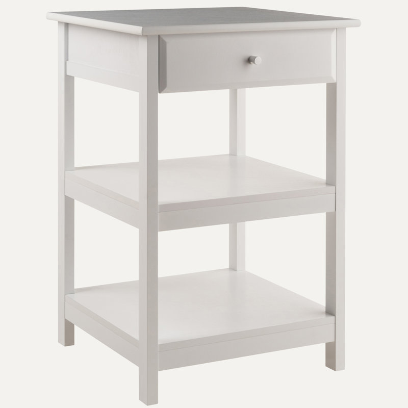 Lyric Home Office Printer Stand, soft-close drawer, White, 30.60'' H X 20.53'' W X 19.75'' D, White