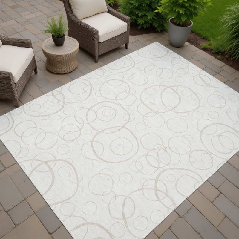 Machine Washable Indoor/Outdoor Orville ACN2407 Geometric Rug, Rectangle 10' x 14'