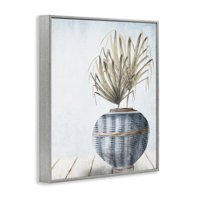 Plante dans un vase tissé, estampe numérique par Kim Allen
