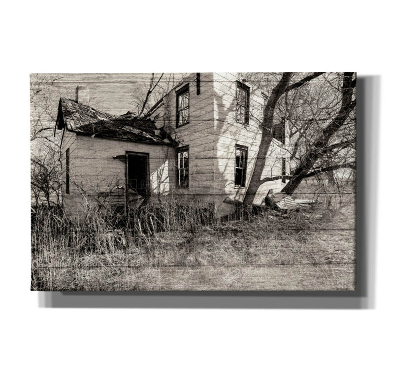 «Lost Farmstead On The Prairie 035» par Gordon Semmens, art mural sur toile, H 40 po x l 60 po x P 1,5 po