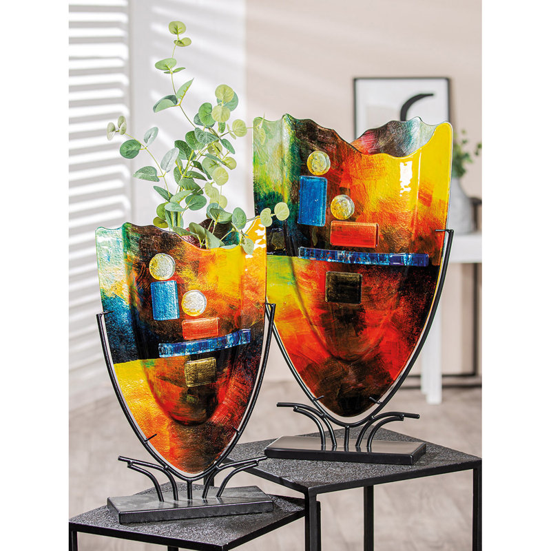 Cheslea Handmade Glass Floor Vase, 58cm H x 35cm W x 10cm D