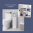 White Bathroom Vanity, Under Sink Cabinet with U-Shaped Cut-Out, Double Vented Doors, Space-Saving Design for Modern Bathrooms, Santorin Collection
