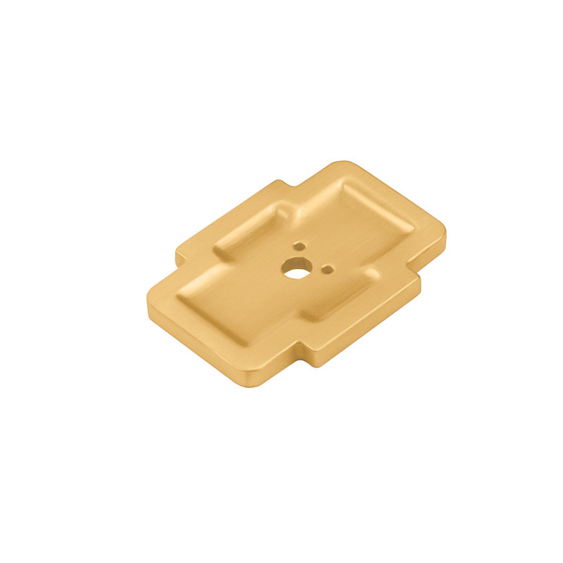 Coventry Knob Backplate, Brushed Golden Brass