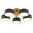 Goudy 5-Light Gold Chandelier With Black Shades