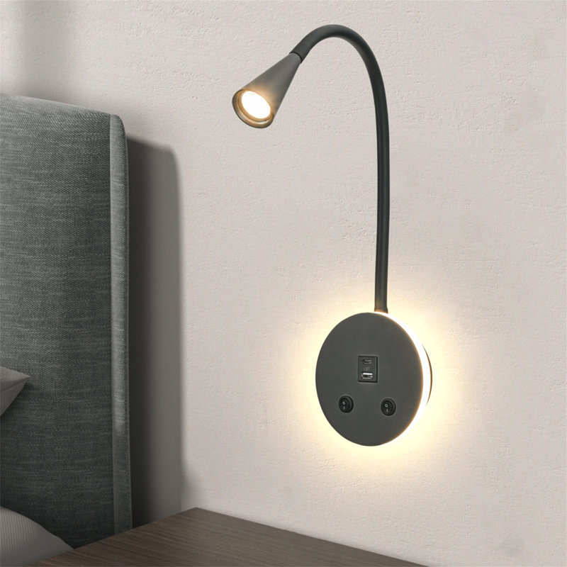 Aluminium LED Plug-in Spotlight, Black