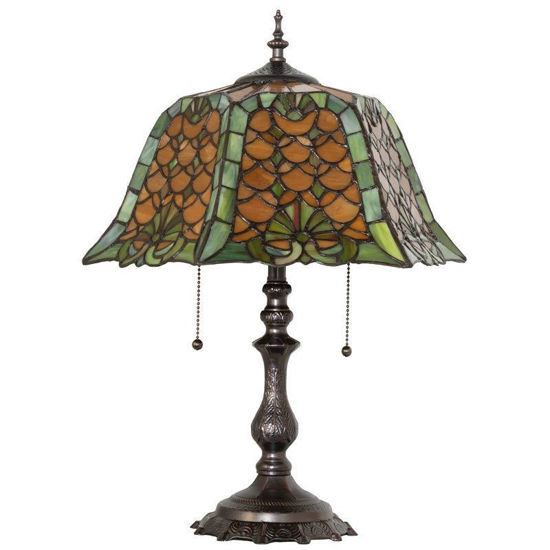 21" High Duffner & Kimberly Shell & Diamond Table Lamp