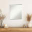 Miroir mural incliné avec cadre en bois biseauté-121353237-121353240