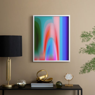 Groovy Prism Gradients I, reproduction encadrée - bois massif