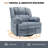 360° Manual Swivel Rocking Chair, Large Size Recliner, Soft Texture-1490435582