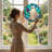 12"H Ghost Crystal Stained Glass Window Panel