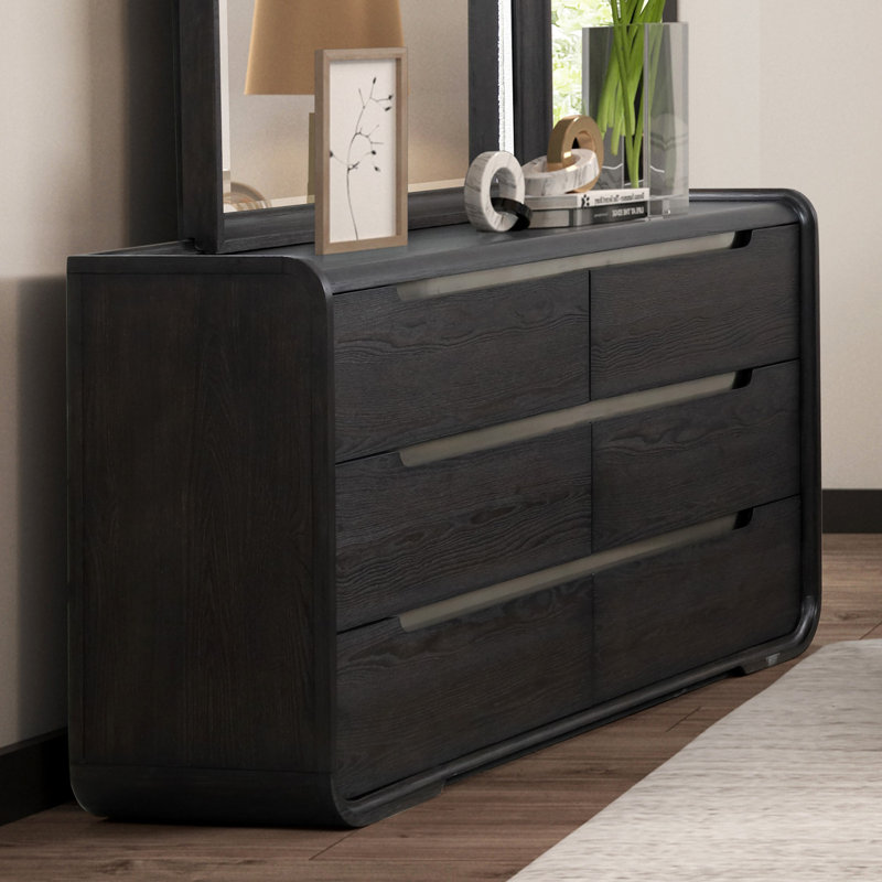 Commode 6 tiroirs Barry, Noir