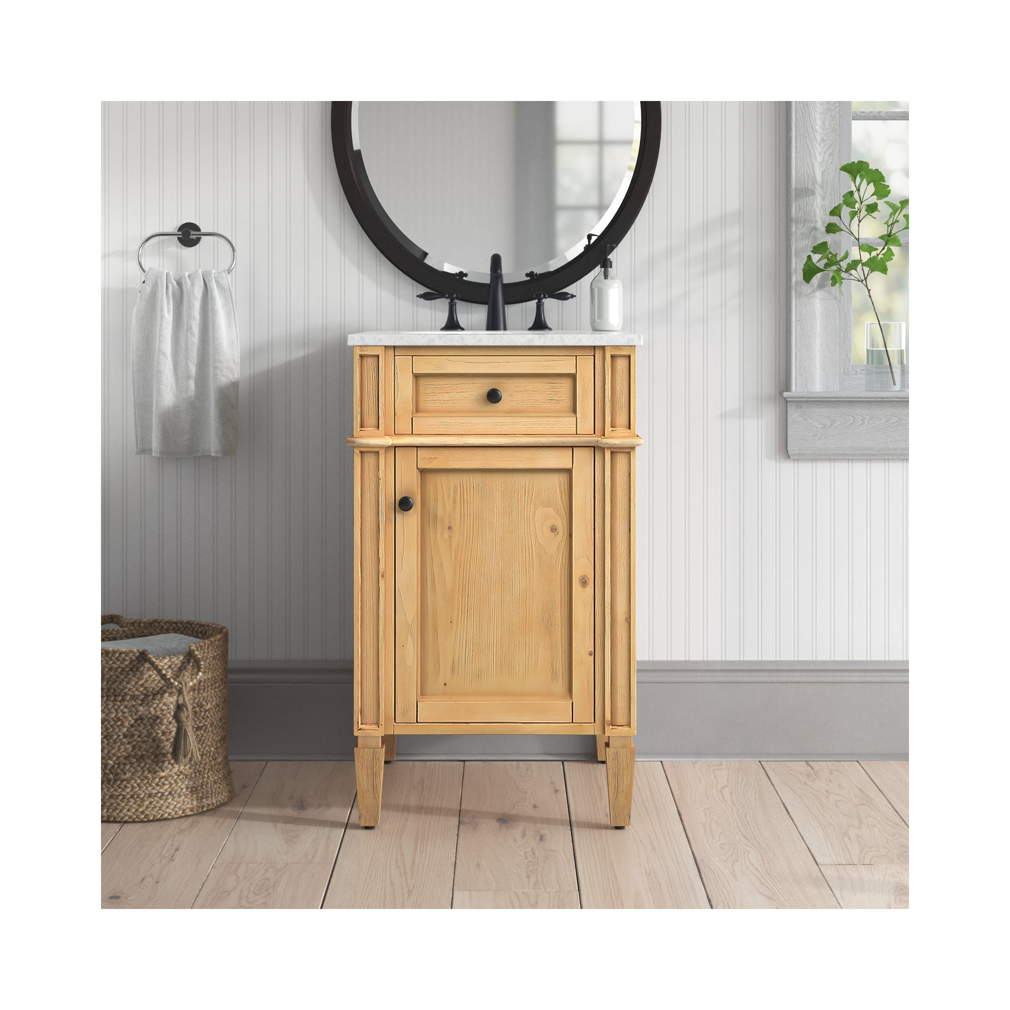 Rivers 21'' Single Bathroom Vanity, Light Brown