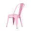 Chaise de salle à manger empilable à dossier en lattes de métal Isaul-602325884