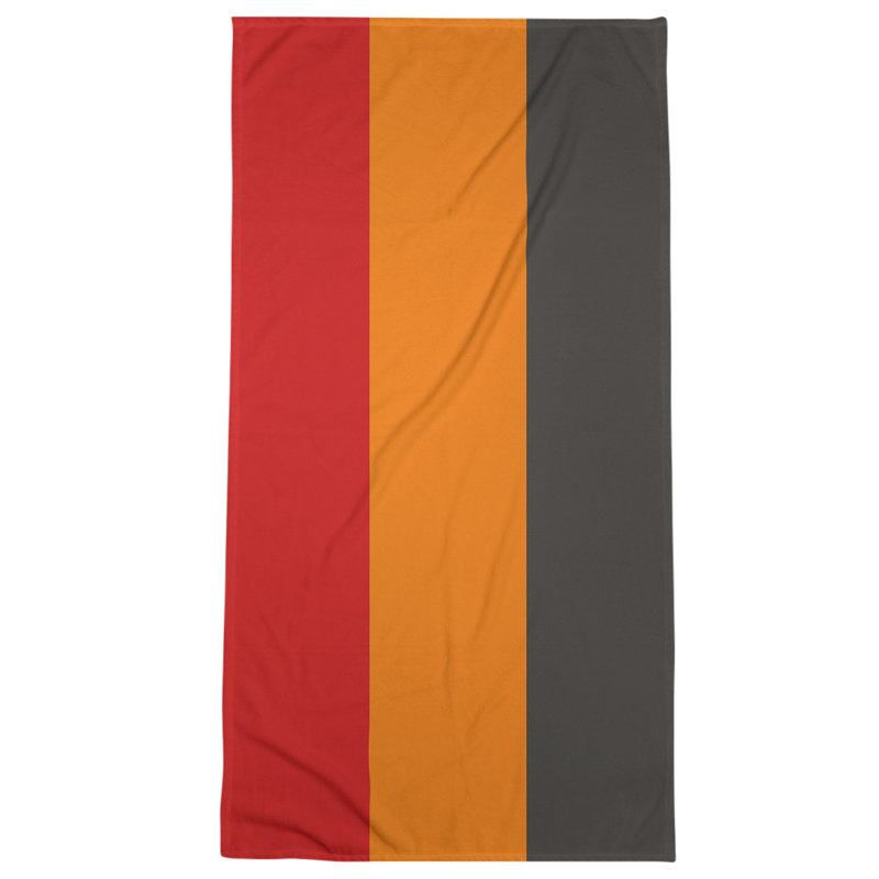 Beach Towel, Orange/Black/Red