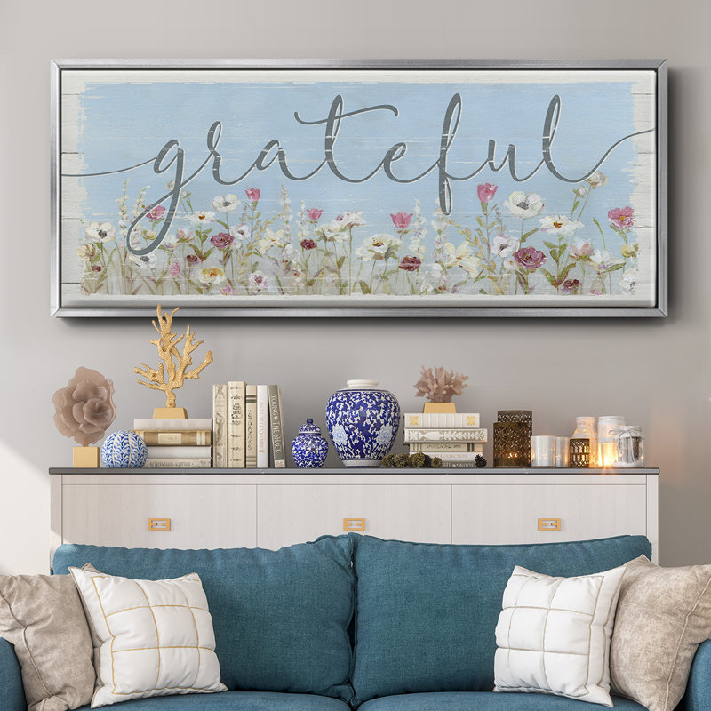 «Bloomin Around Grateful», toile encadrée, H 20 po x l 50 po