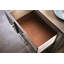 Commode de style transitionnel 1 pièce à queue d'aronde anglaise à 5 tiroirs avec roulement à billes et tiroir gris