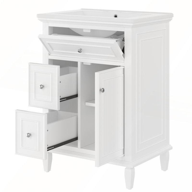 Meuble-lavabo 24 po avec lavabo, Blanc