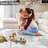 Vintage Washable Runner Rug – Non-Slip, Low Pile, Retro Indoor Carpet for Kitchen, Entryway, Laundry, Beige-Grey-12030347