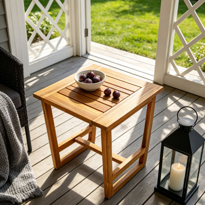 Table d'appoint d'extérieur en bois d'acacia Dayo
