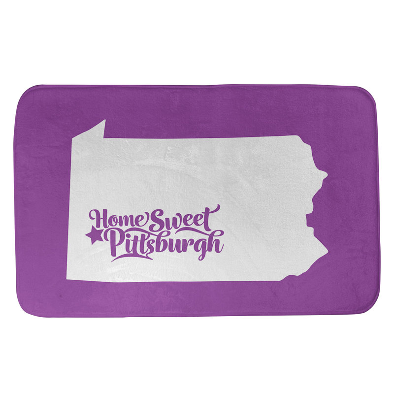 Tapis pour salle de bain pittsburgh pennsylvanie, l 21 po x L 34 po, Violet