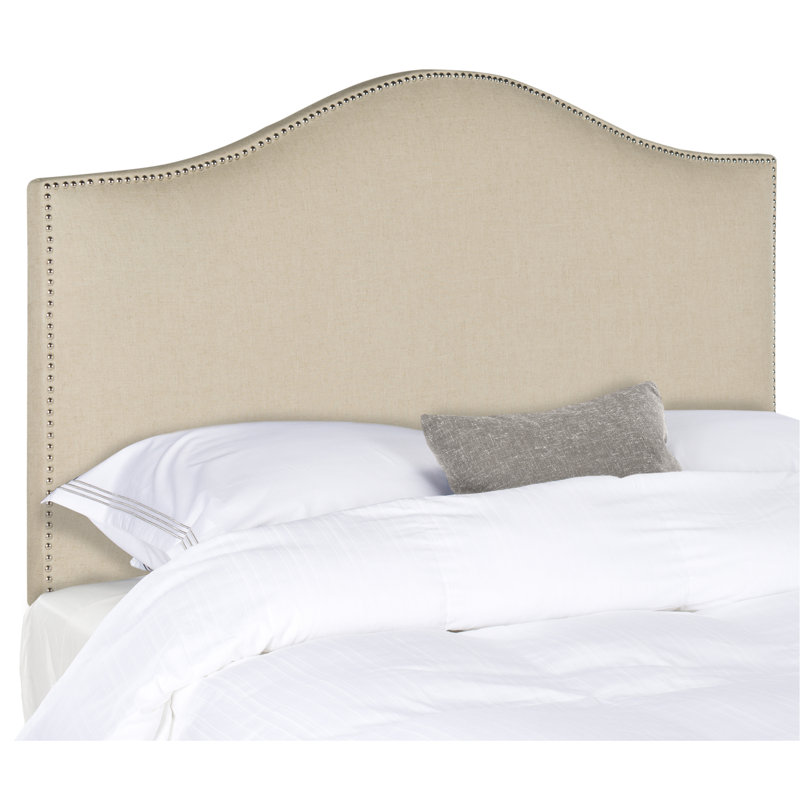 Upholstered Headboard, Full, Linen Hemp