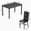 Ensemble de table de salle à manger pour 4 ensembles de cuisine et de salle à manger moderne de 5 pièces, table de cuisine en faux marbre avec 4 chaises en cuir synthétique pour petit espace, coin repas, coin repas, cuisine-363015417-363015416