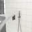 Dual Shower Head In Brushed Nickel - 10 Inch Square With -Balanced Valve, Nozzle And Handheld For A Pleasant Wall Mounted Rainfall Shower, Easy Cleaning Hose-127368458