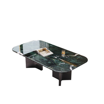 Italian-style light luxury marble coffee table