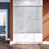 58'' - 60'' W x 57.38'' H Bypass Semi-Frameless Tub Door with Frosted Glass