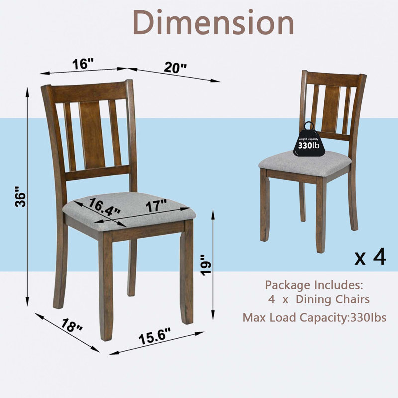 Wooden Dining Chairs, Walnut