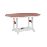 Berlin Gardens Garden Classic Regular Top With White Base 64″ Oblong Table