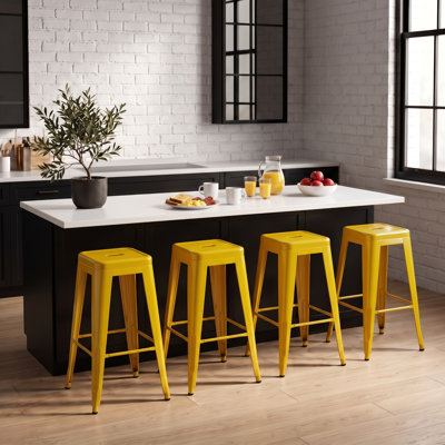 Iron Counter Stool with Iron Frame
