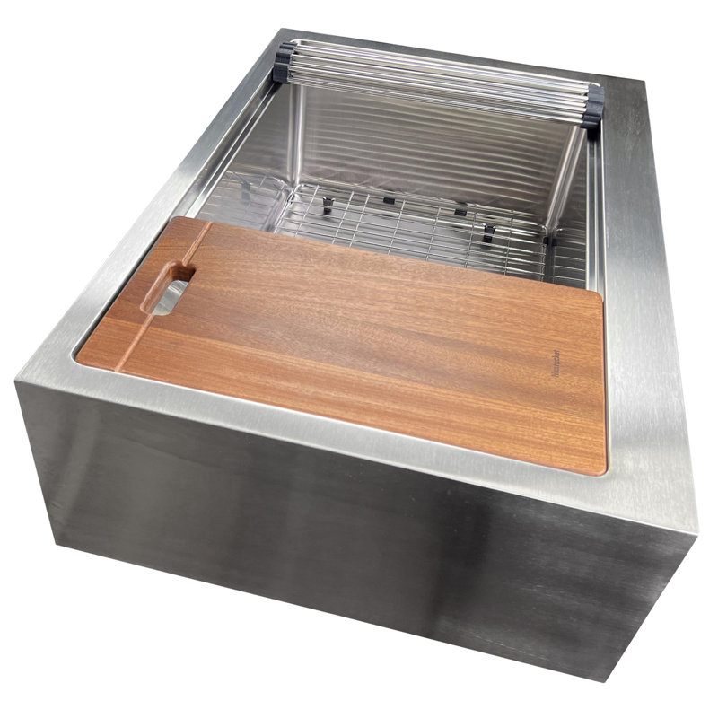 Pro Series 33'' L Stainless Steel Single Basin Kitchen Sink