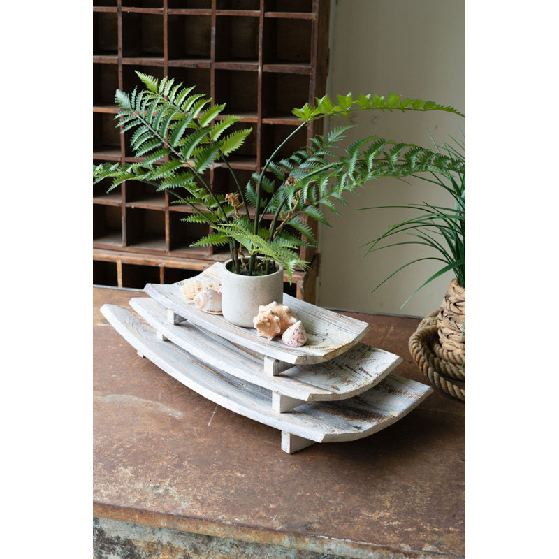  Ensemble de trois plateaux rectangulaires arrondis