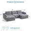 Canapé modulaire en os de 109 po Mariyan-1275384733
