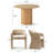 4 - Person Dining Table Sets With Round Table & 4 Upholstered Chenille Chairs-95410404-95410402