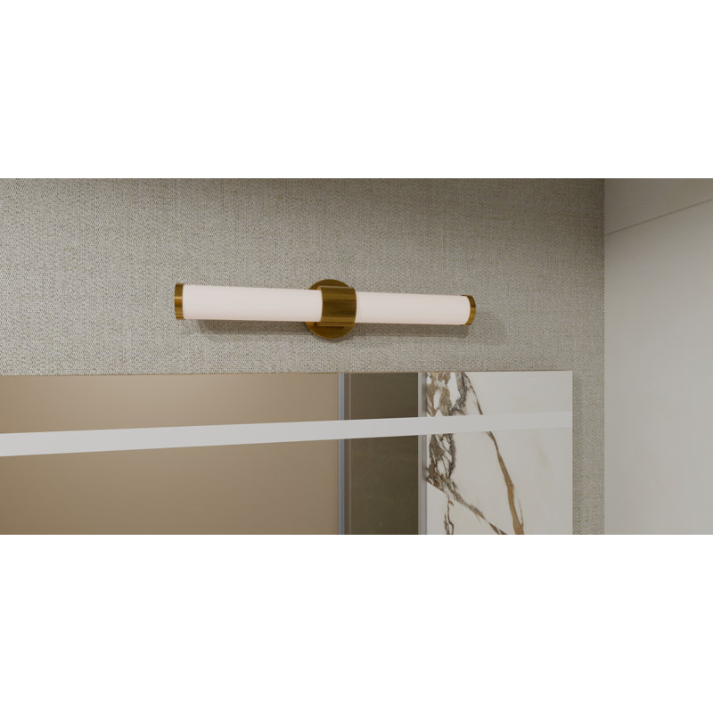 Hanad Integrated LED Aged Brass Bath Light