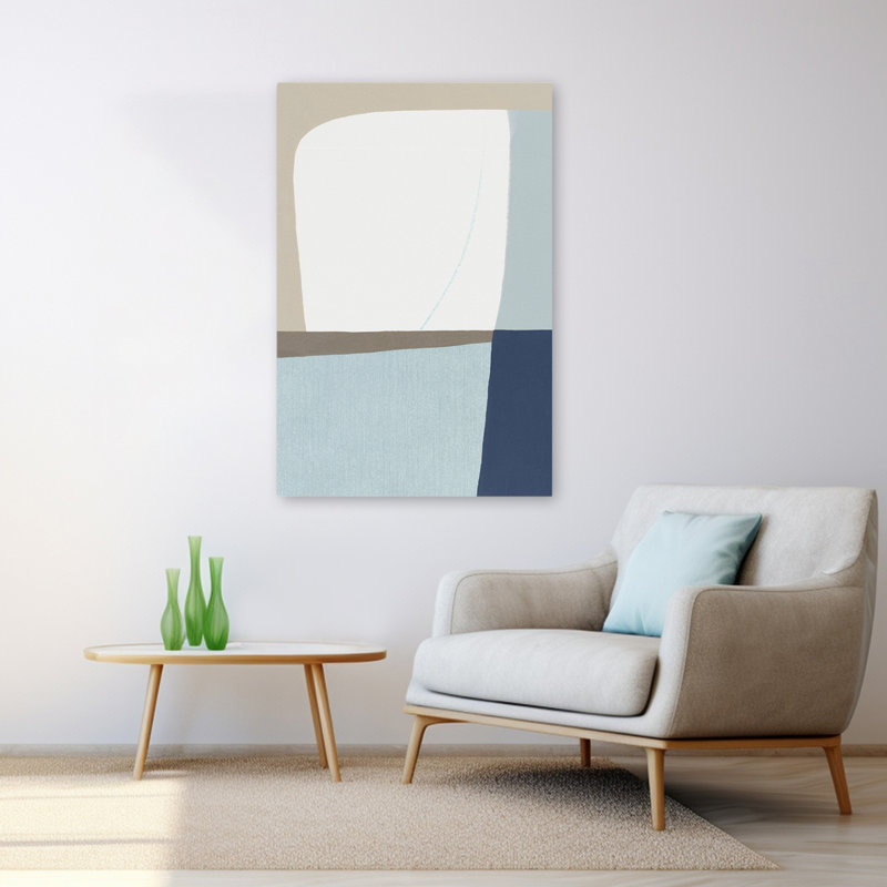Écoulement naturel I Minimalisme géométrique moderne abstrait, H 48 po x l 32 po