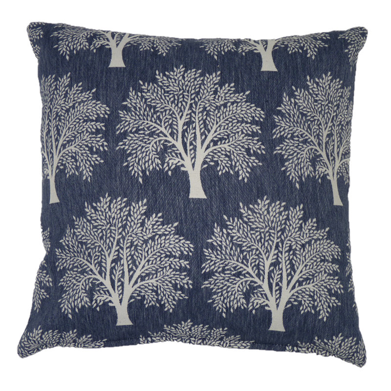 Orizaba Floral Square Cushion, Indigo