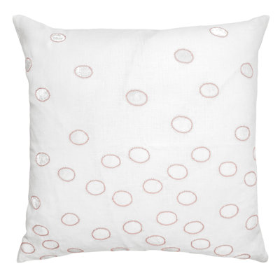 Ovals Embellished Square Pillow Cover & Insert