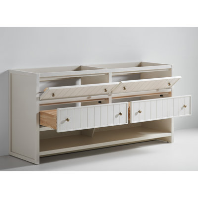 Rennes 60" Creamy White Plywood Bathroom Vanity Base