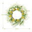 Couronne de 22 po de marguerites blanches et de mauvaises herbes vertes 22 po