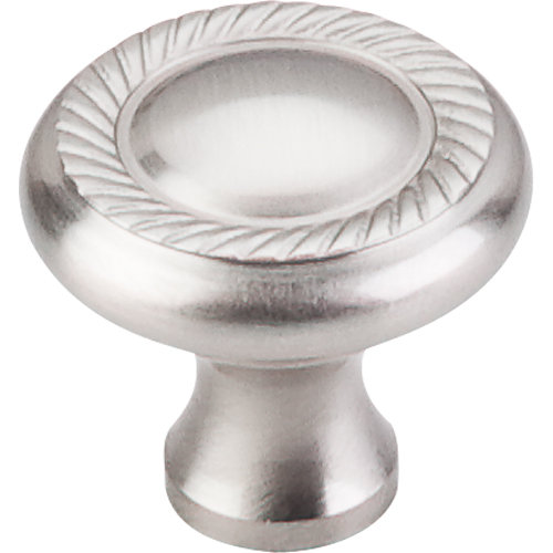 Swirl Cut 1 1/4" Diameter Round Knob, Brushed Satin Nickel
