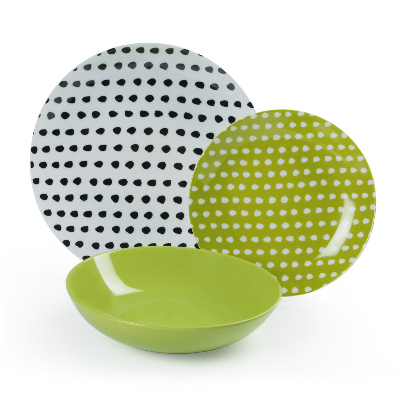 Crazy Line 18 Piece Porcelain Dinnerware Set - Service for 6