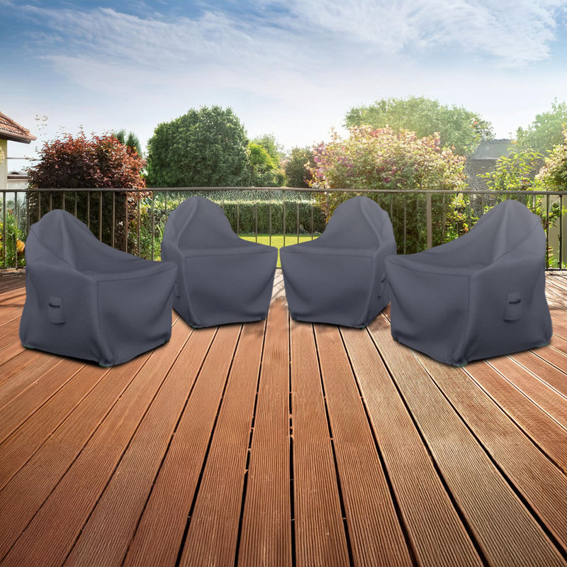  Ensemble de housses pour mobilier d'extérieur pour chaises longues Durogreen, polyester hydrofuge et résistant aux rayons UV