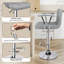 Tabourets de bar pivotants à hauteur réglable en cuir synthétique à double aiguille avec dossier et accoudoirs-754693768-758895057